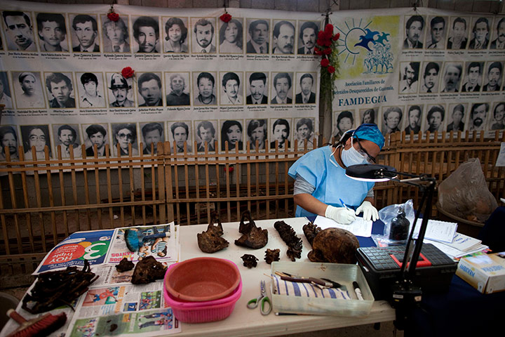 24 hours in pictures: Forensic anthropologist Alma Vasquez analyzes exhumed bones