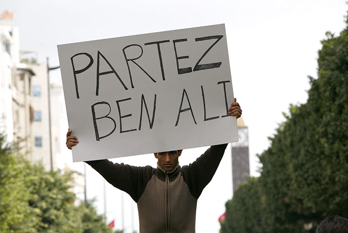 protests in tunisia: Protest in Tunis