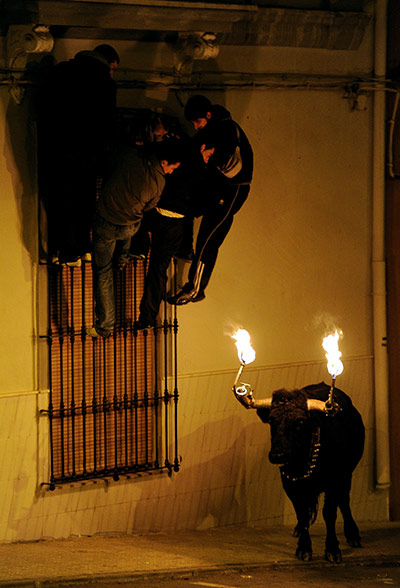 24 Hours: Bulls With Flaming Horns Run In The Fiesta Del Toro Embolao