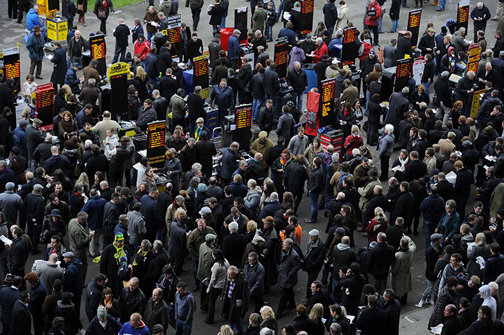 King George VI: Bookies in the main stand are doing brisk business