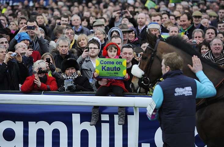 King George VI: Fans take pictures of Kauto Star
