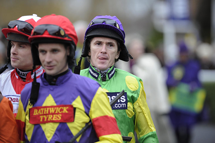 King George VI: Tony McCoy looks nervous as he comes out to partner Kauto Star