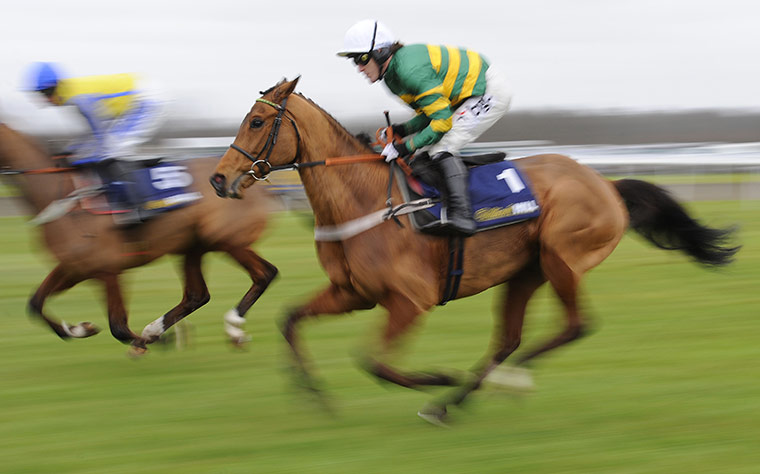 King George VI: Tony McCoy on Binocular before going onto win the Christmas Hurdle