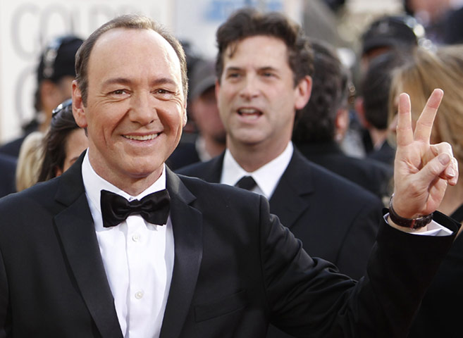 Golden Globes film: Actor Kevin Spacey arrives