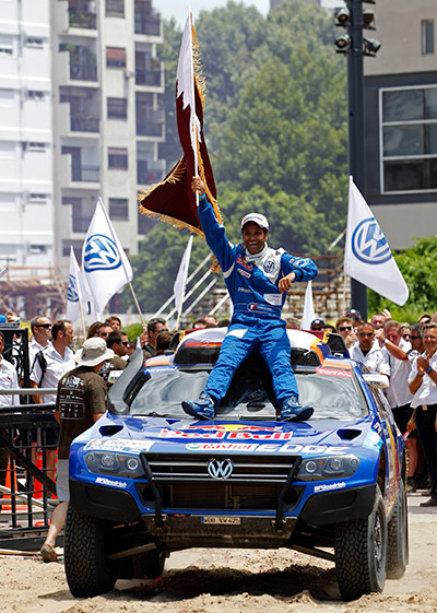 Dakar Update: Nasser Al-Attiyah celebrates 2011 Argentina-Chile Dakar Rally ceremony