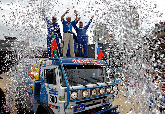 Dakar Update: Kamaz driver Vladimir Chagin celebrates 2011 Argentina-Chile Dakar Rally
