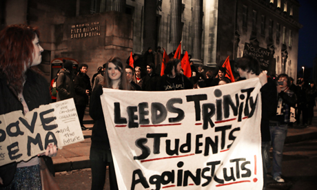 parkinson steps student protest