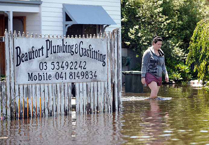 Victoria flood: Resident in flooded town of Beaufort, Austrailia