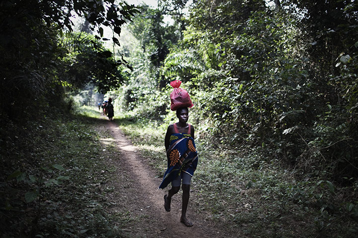 Refugees in Liberia: Ivory Coast refugees in camp next to the border