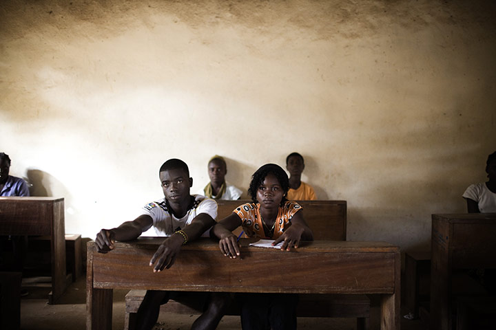 Refugees in Liberia: Ivory Coast refugees in camp next to the border