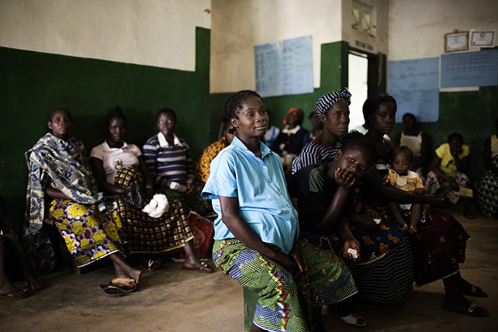 Refugees in Liberia: Ivory Coast refugees in camp next to the border