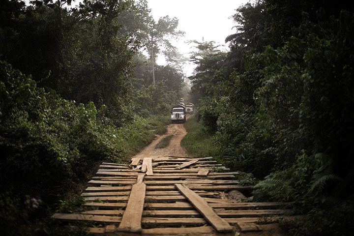 Refugees in Liberia: Ivory Coast refugees in camp next to the border