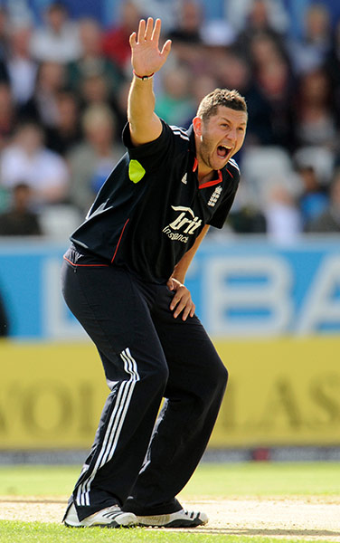 England World Cup Squad: England's Bresnan appeals during the second ODI match against Pakistan