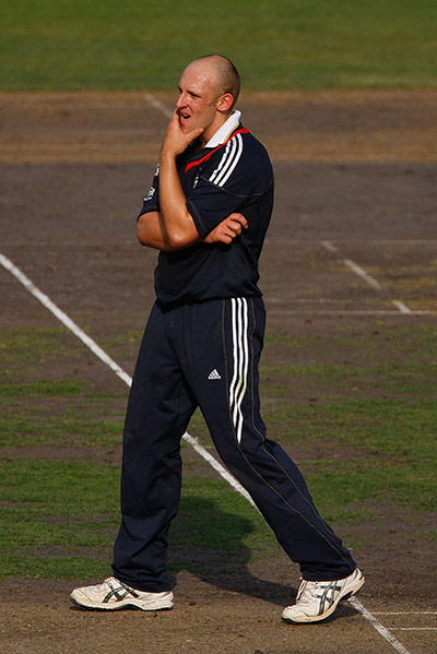 England World Cup Squad: England bowler James Tredwell looks on dejectedly on his debut
