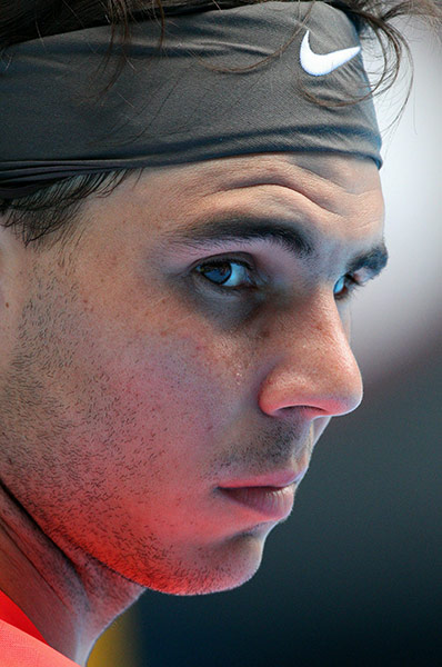 Australian Open Day 2:  Rafael Nadal during his round one match against Marcos Daniel 