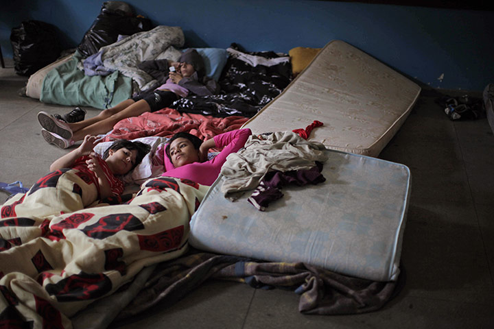 Felipe Dana: People rest at a shelter set up for displaced people in Nova Friburgo