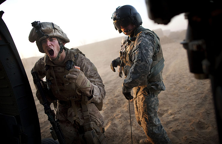 24 hours in pictures: US helicopter evacuation in  Helmand Province 