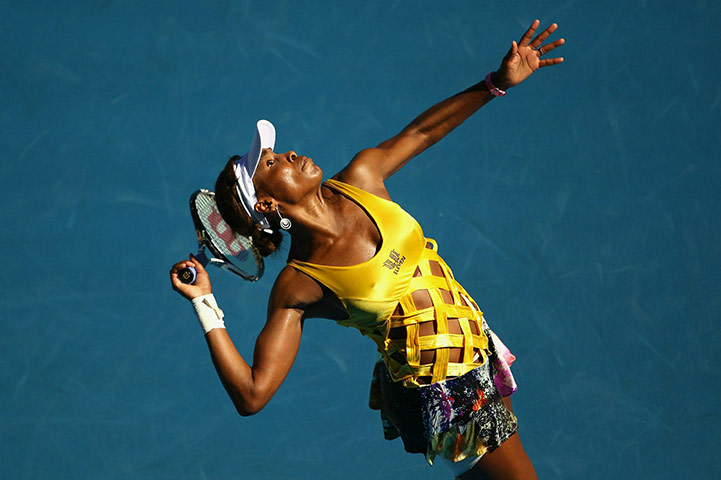 Australian Open Day 3: Venus Williams serves to Sandra Zahlavova 