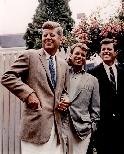 JFK Anniversary: John F. Kennedy with brothers Robert and Edward