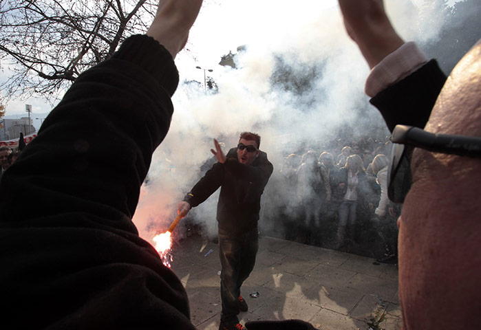 24 hours in pictures: protest outside the Supreme Court in Athens, Greece