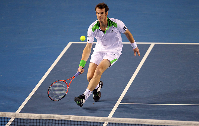 Melbourne Tennis Day 4: Andy Murray in action