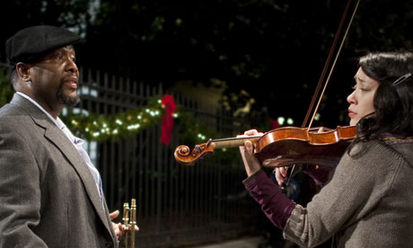 Wendell Pierce as Antoine and Lucia Micarelli as Annie in episode three of Treme.
