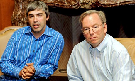 Larry Page and Eric Schmidt