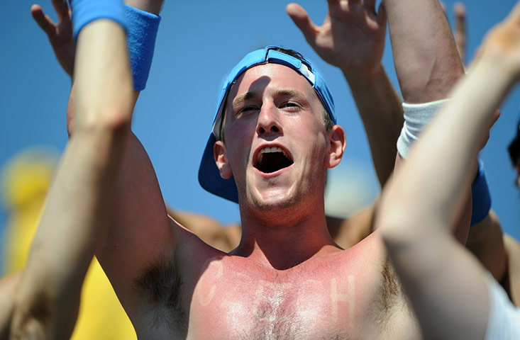 tennis: A Czech tennis fan with the word 