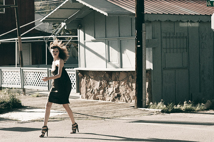 Cabin fever: Asymmetric animal print dress