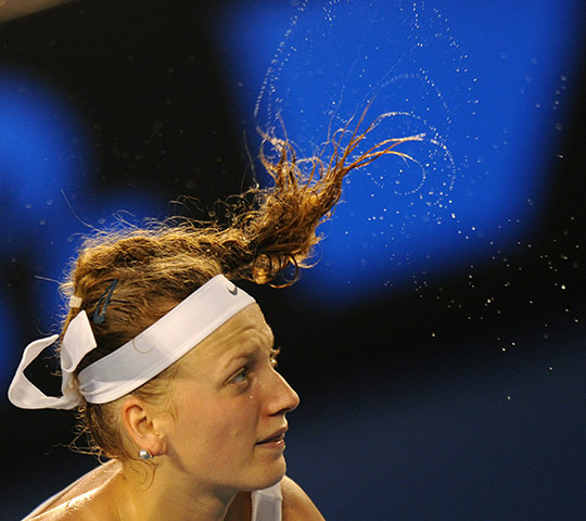 Australian Open Day 6: Petra Kvitova during her 7-6, 6-3 victory over Samantha Stosur 