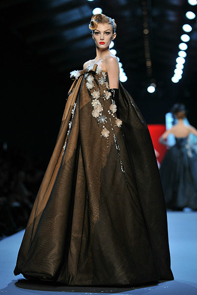 Paris Fashion Week: Christian Dior. A model walks the runway