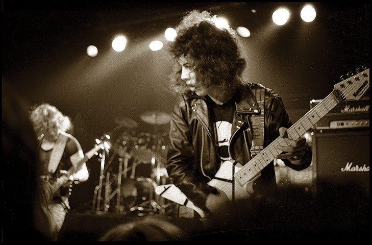 Metallica: Kirk Hammett of Exodus supporting Metallica in San Francisco, 1983