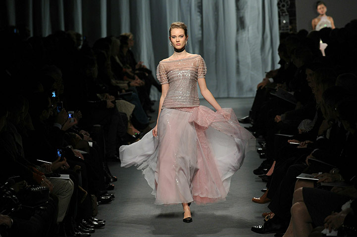 Fashion Week 25th Jan: A model walks the runway during the Chanel show