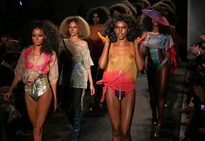 Fashion Week 25th Jan: Models present creations by French designer Julien Fournie