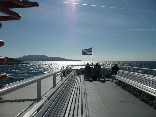 Swimming, Greek islands: Greek island ferry