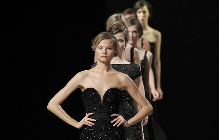 Fashion Week 26th Jan: Models display creations by Elie Saab