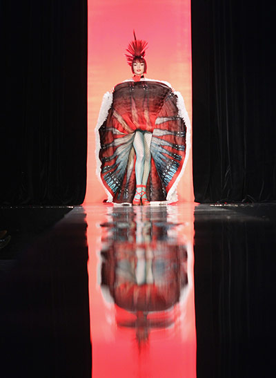 Fashion Week Jan 26th: A model walks the runway during the Jean-Paul Gaultier show