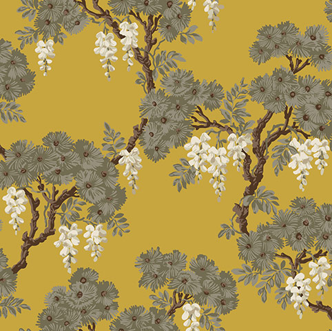 Homes: This year's love: wisteria wallpaper