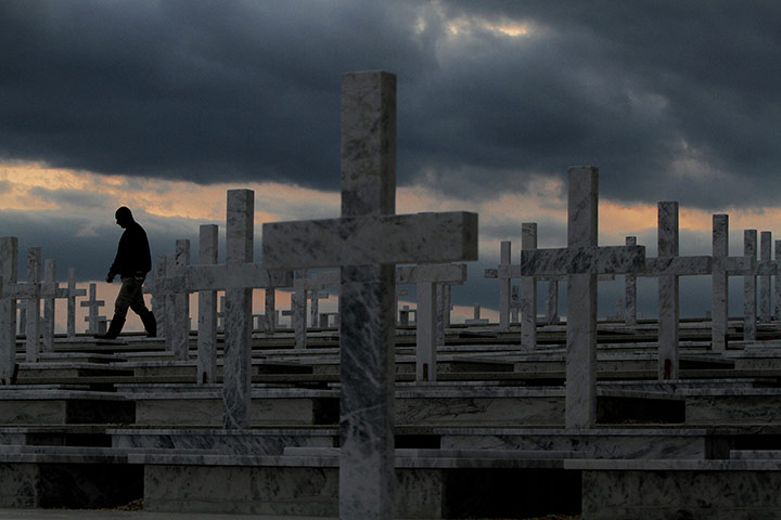 24 hours in pictures: Tymvos Makedonitissas military cemetery in Cyprus