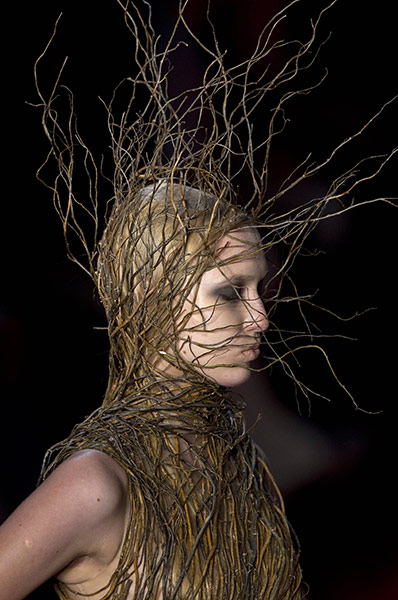24 Hours: A model in a creation by Samuel Cirnansck during the Sao Paulo Fashion Week