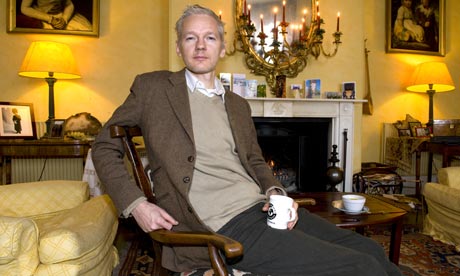 Julian Assange at Ellingham Hall, Norfolk, Britain - 24 Dec 2010