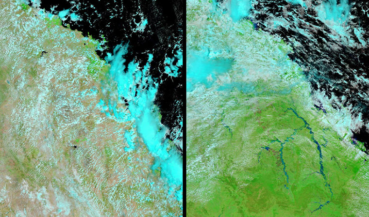 Satellite Eye on Earth: Queensland floods