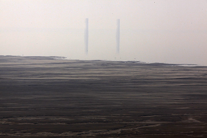 2010 Environment in China: Rare earth smelting plant, Baotou in China's Inner Mongolia 