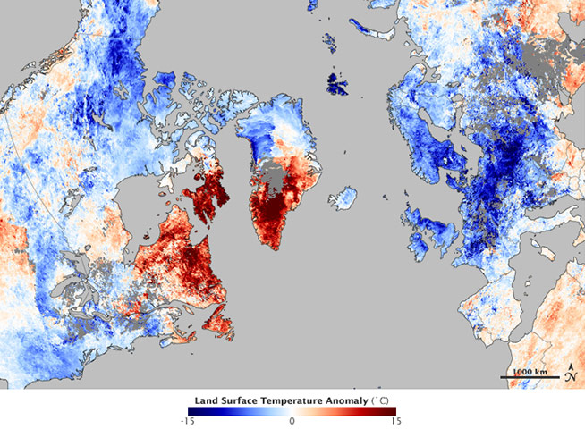 Satellite Eye on Earth: Arctic Oscillation Chills US and Europe