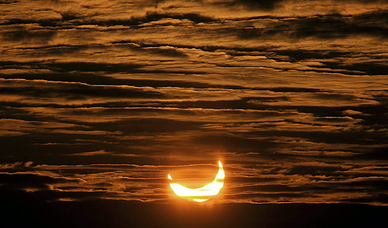 eclipse: Partial solar eclipse Locon, France: 