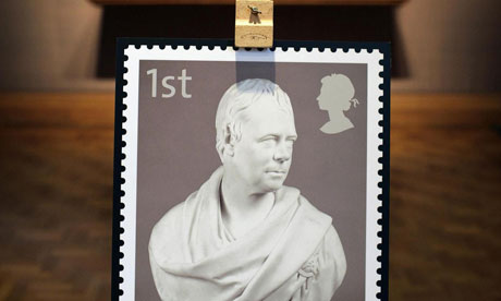 Stamp featuring Sir Walter Scott