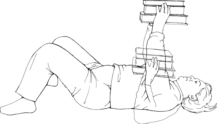 Ten everyday exercises: Book chest-presses