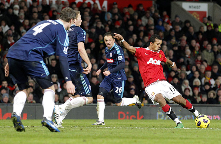 Tuesday Premier League: Nani scores to make it 2-0 against Stoke City
