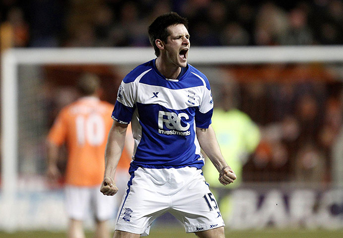 Tuesday Premier League: Scott Dann celebrates scoring the winner against Blackpool