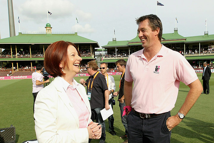Ashes 2010-11: Julia Gillard and Glenn McGrath